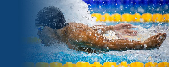 A Bangkok Elite Swim team member racing